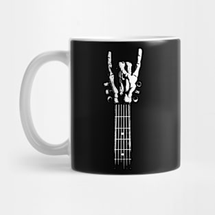 Rock Guitar Skeleton Rock On Mug